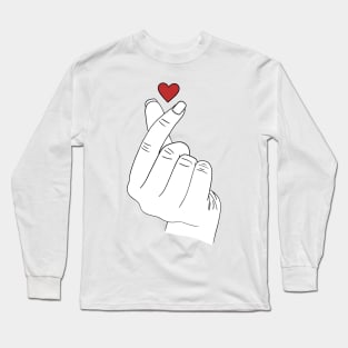 Finger Heart Long Sleeve T-Shirt